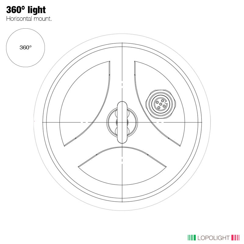 2nm 360° White, hoist, silver anodized 2nm 360° White, hoist, silver anodized